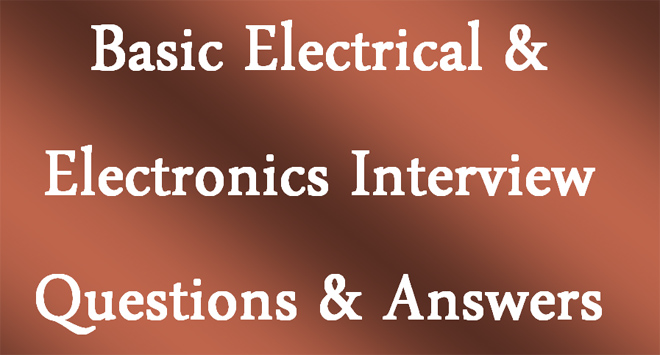 أسئلة مقابلة مهندسين الكهرباء